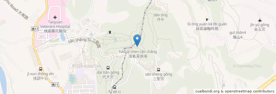 Mapa de ubicacion de 浩氣晨操場 en Taiwan, 桃園市, 龜山區.