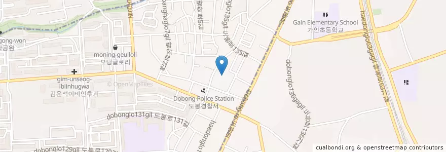 Mapa de ubicacion de 쌍문2동 주민센터 en Güney Kore, Seul, 도봉구, 쌍문2동.