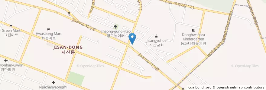 Mapa de ubicacion de 대구은행 en 韩国/南韓, 大邱, 壽城區, 지산동.