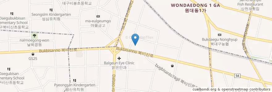 Mapa de ubicacion de 이종훈 안과의원 en Zuid-Korea, Daegu, 서구, 비산동.
