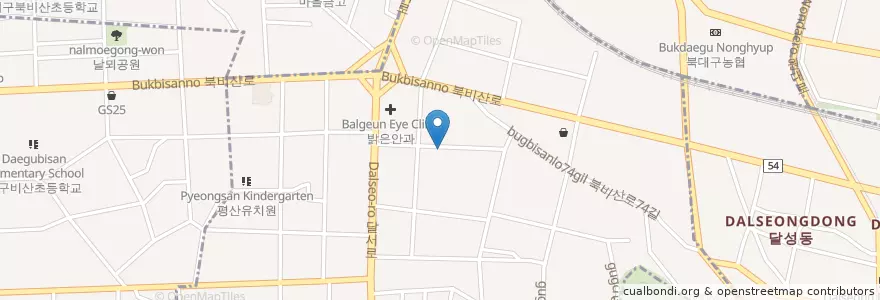 Mapa de ubicacion de 청솔어린이집 en 대한민국, 대구, 서구, 비산동.