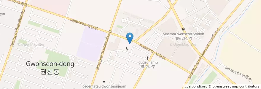 Mapa de ubicacion de 평안교회 en 韩国/南韓, 京畿道, 水原市, 靈通區.