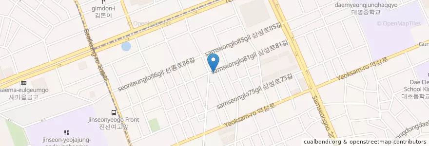 Mapa de ubicacion de 구이마마 en South Korea, Seoul, Gangnam-Gu, Daechi-Dong, Daechi 4(Sa)-Dong.