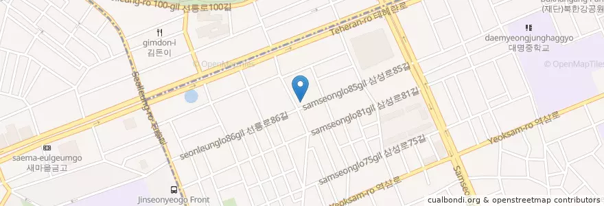 Mapa de ubicacion de 김밥천국 en Korea Selatan, 서울, 강남구, 대치동, 대치4동.