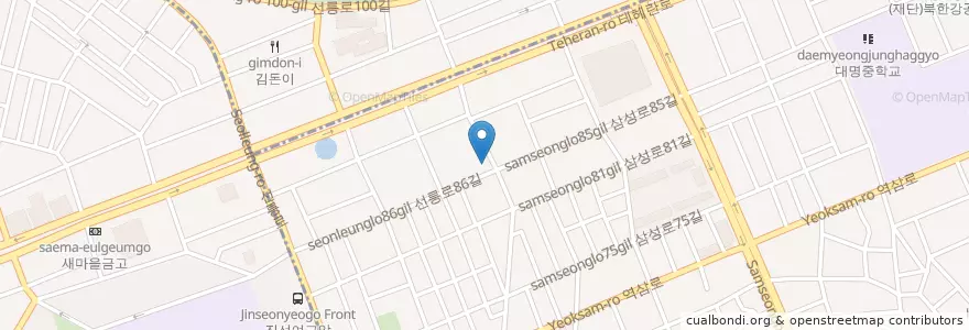 Mapa de ubicacion de A TWOSOME PLACE en Südkorea, Seoul, 강남구, 대치동, 대치4동.