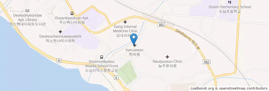 Mapa de ubicacion de 한의원 en کره جنوبی, گیونگی-دو, 남양주.