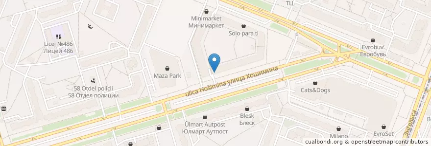 Mapa de ubicacion de Wellpoint en Russia, Northwestern Federal District, Leningrad Oblast, Saint Petersburg, Vyborgsky District, Округ Шувалово-Озерки.