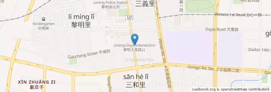 Mapa de ubicacion de 御饌臻品 en 臺灣, 臺中市, 南屯區.