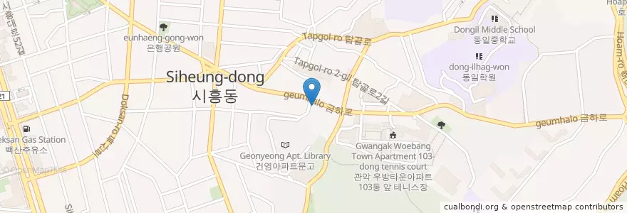 Mapa de ubicacion de Bumil transport endpoint en South Korea, Seoul, Geumcheon-Gu, Siheung 5(O)-Dong.