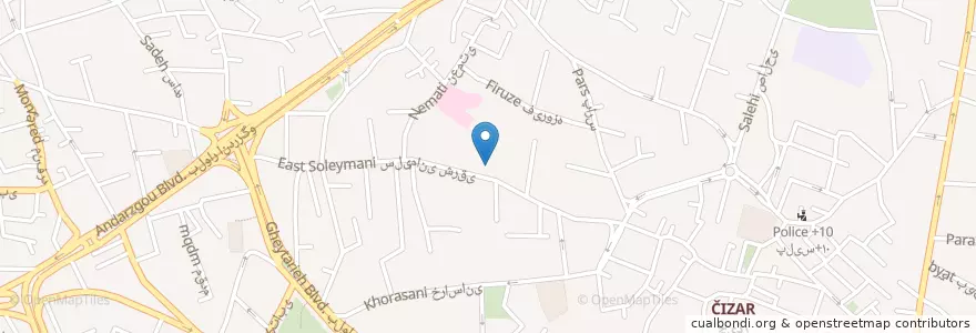 Mapa de ubicacion de مدرسه رشد en Iran, Téhéran, شهرستان شمیرانات, Téhéran, بخش رودبار قصران.