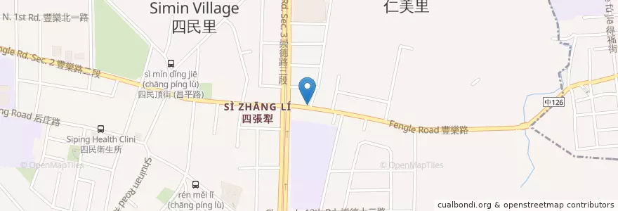 Mapa de ubicacion de 廣福祠 en 臺灣, 臺中市, 北屯區.