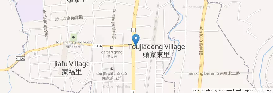 Mapa de ubicacion de 85度C en تايوان, تاي شانغ, 潭子區, 北屯區.