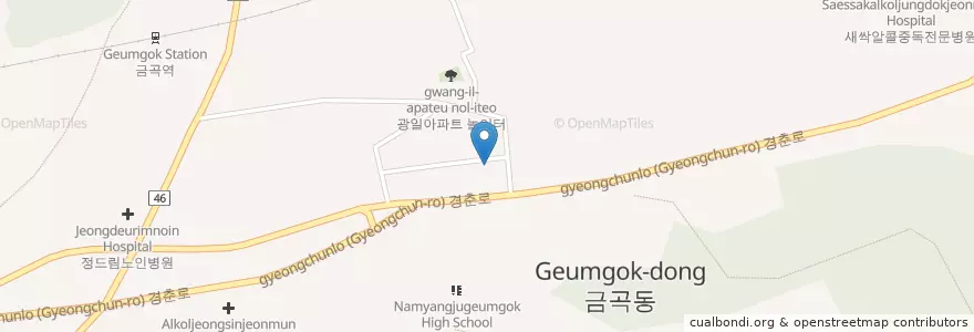 Mapa de ubicacion de 능이버섯백숙 en Güney Kore, 경기도, 남양주.