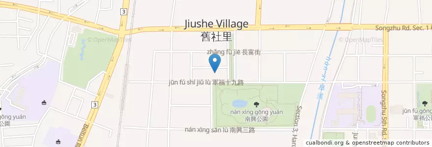 Mapa de ubicacion de 南興宮 en Tayvan, Taichung, 北屯區.