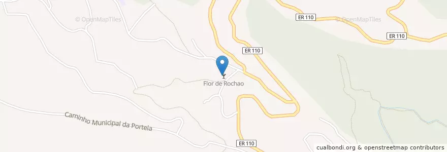 Mapa de ubicacion de Flor de Rochao en ポルトガル, Santa Cruz, Camacha.