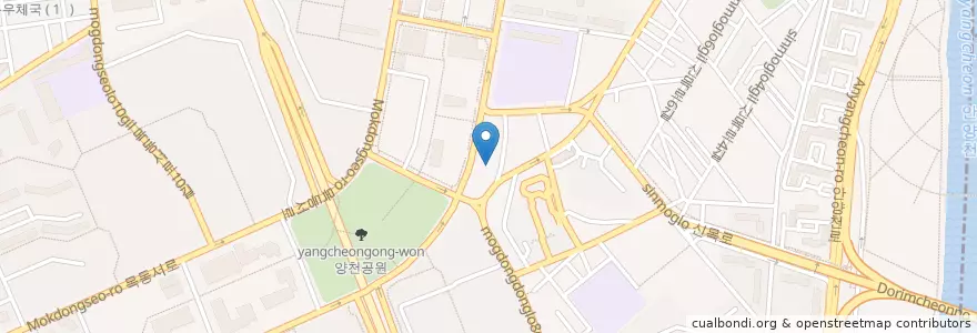 Mapa de ubicacion de 삿뽀로 en Südkorea, Seoul, 양천구, 신정2동, 신정6동.