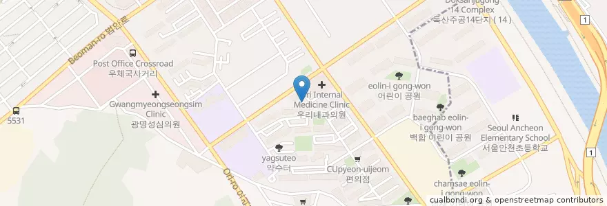 Mapa de ubicacion de 807동 앞 정좌 en Südkorea, Gyeonggi-Do, Gwangmyeong.