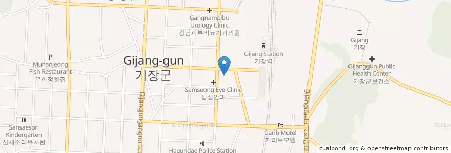 Mapa de ubicacion de 기장교회 en كوريا الجنوبية, بسان, 기장군, 기장읍.