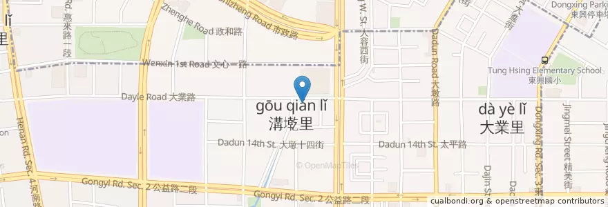 Mapa de ubicacion de 清亮婦產科診所 en Taiwan, Taichung, Nantun District.