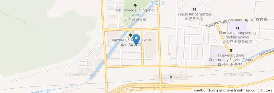Mapa de ubicacion de 소문난순이네곱창 en كوريا الجنوبية, 경기도, 남양주.
