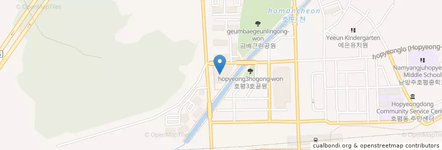 Mapa de ubicacion de 주평강교회 en كوريا الجنوبية, 경기도, 남양주.
