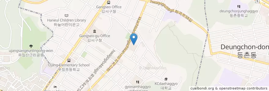 Mapa de ubicacion de 강남교회 en 대한민국, 서울, 강서구, 화곡6동.