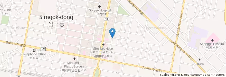 Mapa de ubicacion de 스시조아 en Corea Del Sur, Gyeonggi, 부천시.