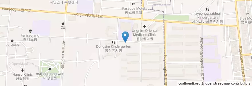 Mapa de ubicacion de 이바돔 en 大韓民国, 仁川広域市, 富平区.