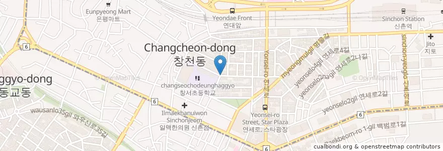 Mapa de ubicacion de YOLO-Travel Cafe en South Korea, Seoul, Mapo-Gu.