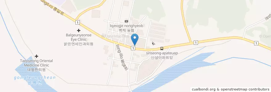 Mapa de ubicacion de 더퍼스트프라임아파트 정류장 en 대한민국, 경기도, 고양시, 덕양구.