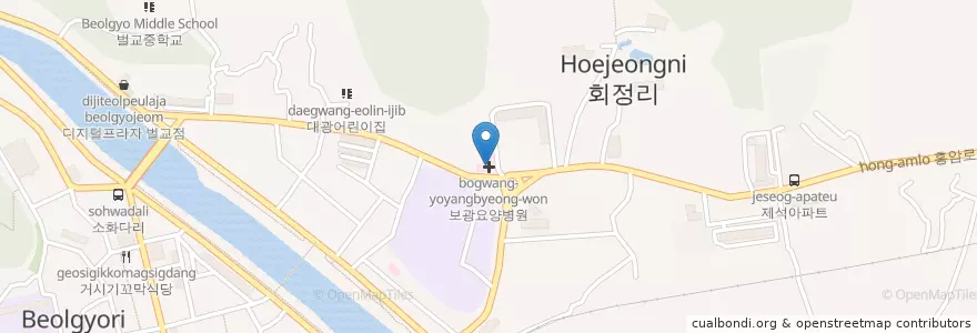 Mapa de ubicacion de 보광요양병원 en 大韓民国, 全羅南道, 宝城郡.