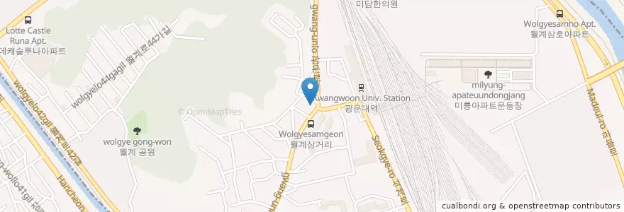 Mapa de ubicacion de baskin robbins31 en Corée Du Sud, Séoul, 노원구, 월계1동.