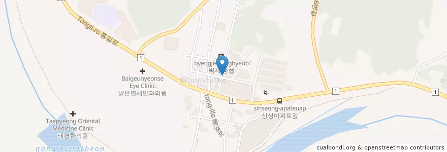 Mapa de ubicacion de 봉구스밥버거 en Corea Del Sud, Gyeonggi, 고양시, 덕양구.