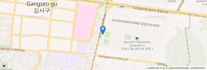 Mapa de ubicacion de 발산 삼계탕 en Korea Selatan, 서울, 강서구.