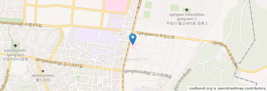 Mapa de ubicacion de 웰튼병원 en 대한민국, 서울, 강서구.