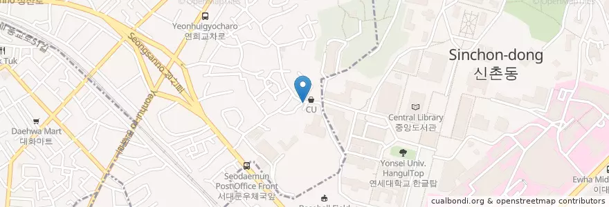 Mapa de ubicacion de Dae-ga en كوريا الجنوبية, سول, 마포구, 신촌동.