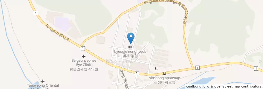 Mapa de ubicacion de 돈바가지 en کره جنوبی, گیونگی-دو, 고양시, 덕양구.