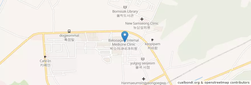 Mapa de ubicacion de 커피앤커피(C&C) en 대한민국, 경기도, 파주시, 금촌1동.