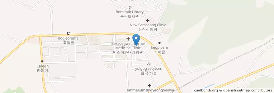 Mapa de ubicacion de 김밥천국 en Республика Корея, Кёнгидо, Пхаджу, 금촌1동.