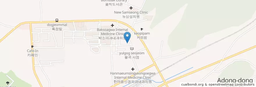 Mapa de ubicacion de 착한 포차 en Республика Корея, Кёнгидо, Пхаджу, 금촌1동.