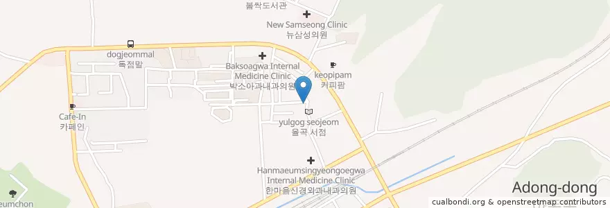 Mapa de ubicacion de 김밥나라 en Республика Корея, Кёнгидо, Пхаджу, 금촌1동.