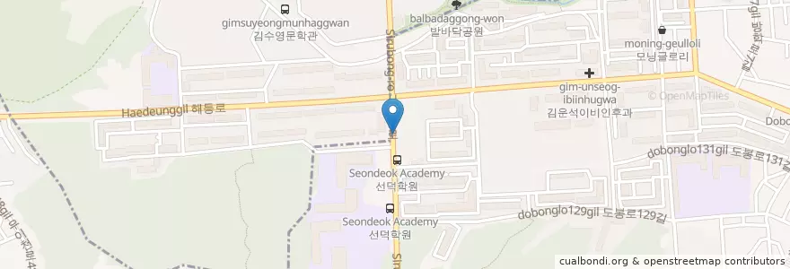 Mapa de ubicacion de 돈까스클럽 en Coreia Do Sul, Seul, 도봉구, 쌍문4동.