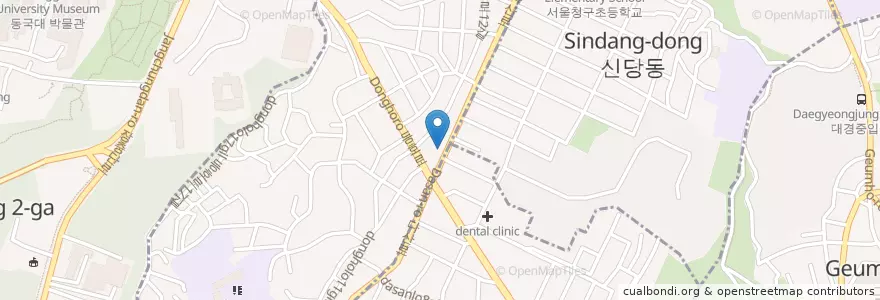 Mapa de ubicacion de Starbucks en Coreia Do Sul, Seul, 중구, 다산동.