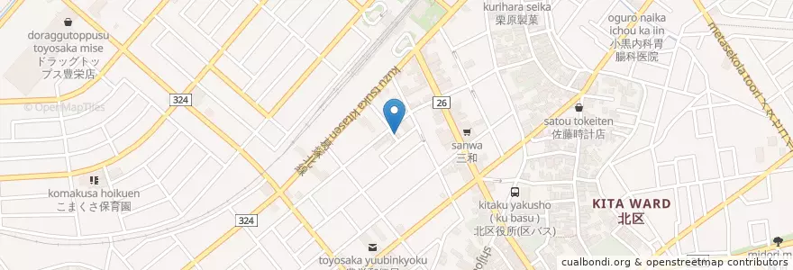 Mapa de ubicacion de 居酒屋 とんがらし en Japon, Préfecture De Niigata, 新潟市, 北区.