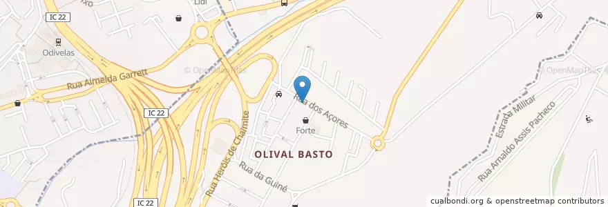 Mapa de ubicacion de Nova en البرتغال, Área Metropolitana De Lisboa, Lisboa, Grande Lisboa, Odivelas, Póvoa De Santo Adrião E Olival Basto.