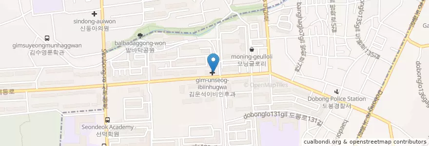 Mapa de ubicacion de 국민은행 쌍문동지점 en Coreia Do Sul, Seul, 도봉구, 쌍문4동.