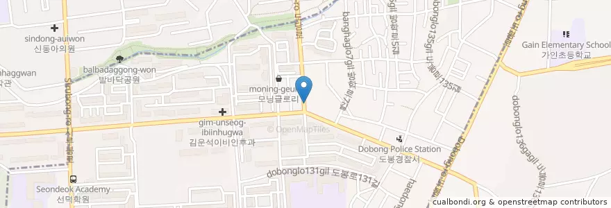 Mapa de ubicacion de 버거킹 en 대한민국, 서울, 도봉구, 쌍문2동.