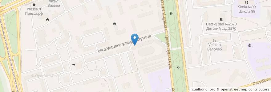 Mapa de ubicacion de 72 центральная поликлиника МЧС России en Rusia, Distrito Federal Central, Москва, Западный Административный Округ, Район Фили-Давыдково.