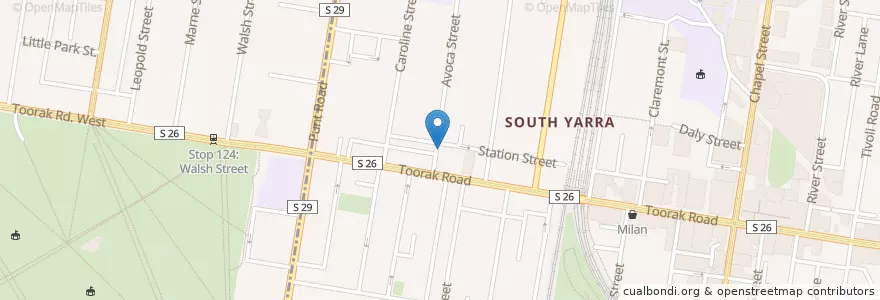 Mapa de ubicacion de Cafe Gaia en Australie, Victoria, City Of Stonnington.
