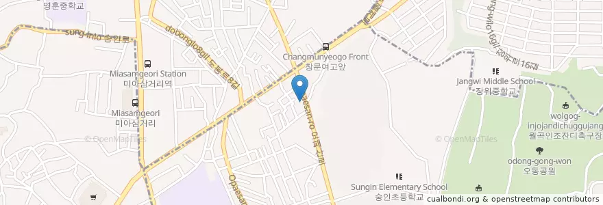 Mapa de ubicacion de 에스메디센터 내외과의원 en Республика Корея, Сеул, 성북구.